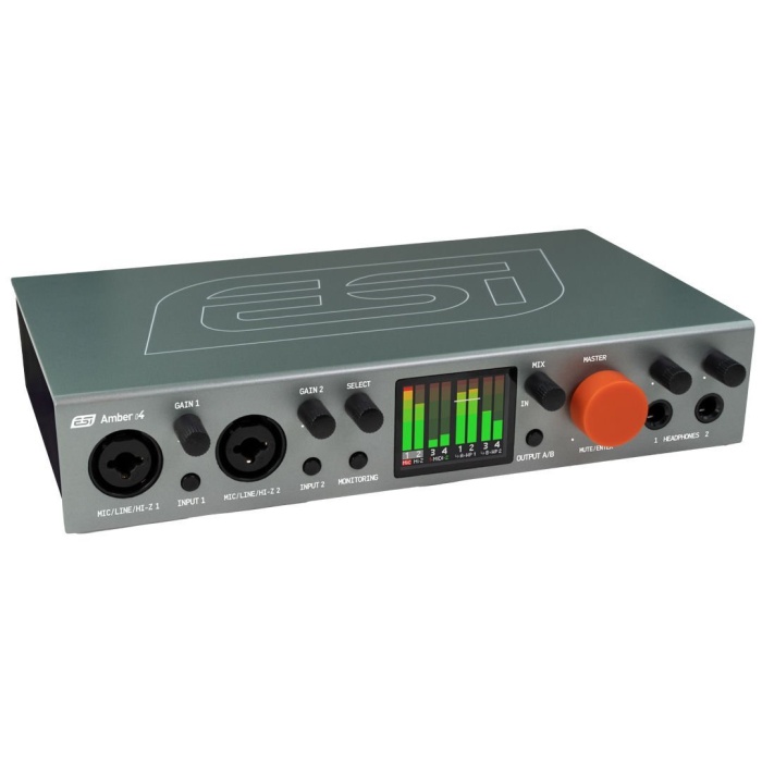 ESI Audio 25 0065 Amber i4 USB Ses Kartı | 4 Giriş / 4 Çıkış Premium Mikrofon Preampları